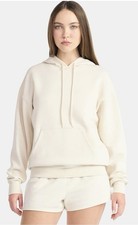 No Boundaries Womens Cream Oversized Hoodie Sweatshirt Fleece Pullover