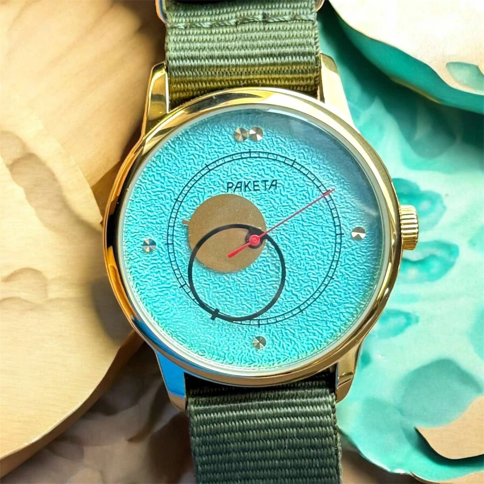 Raketa Copernicus Turquoise Vintage Soviet Automatic Men Watch 90s Sun Dial Rare - Image 2 of 4