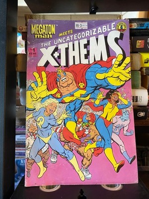 MEGATON MAN MEETS THE UNCATEGORIZABLE X+THEMS   Don Simpson (1989 Kitchen Sink)