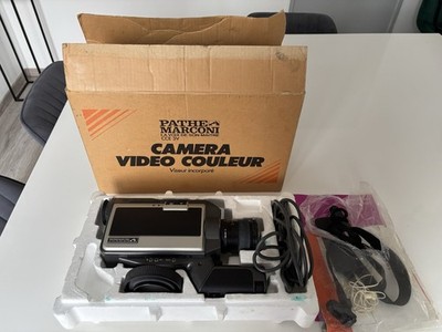 Vintage Pathé Marconi CCE3V Videokamera Boxed Japan Retro Camcorder