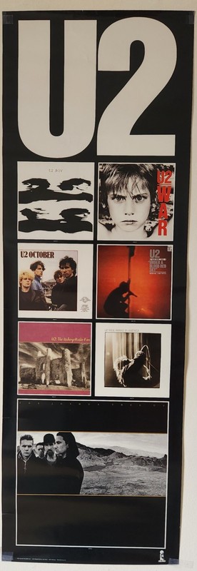 U2 Albums Joshua Tree Boy October 12x36 Vintage 1987 Island Records Promo Poster
