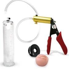 LeLuv Penis Pump ULTIMA Ergonomic Silicone Grip + Donut & TPR Seal  9 or 12 Inch