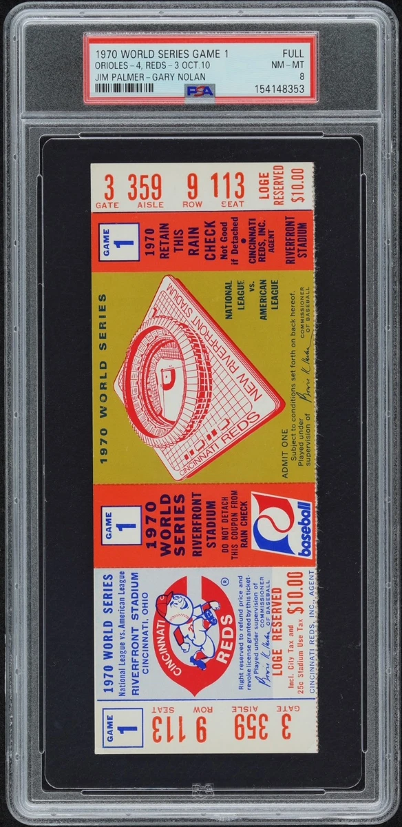 Baltimore Orioles Baseball 1970 Vintage Sports Ticket Stubs for