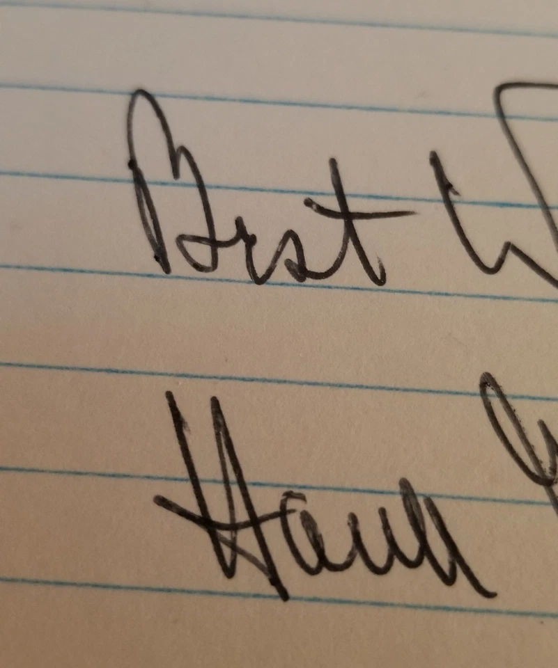 Autographed 3x5 card Detroit Tigers HOF Hank Greenberg - Image 2 of 3