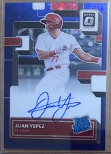 Juan Yepez 2022 Panini Donruss Optic - Rated Rookie Sigs #RRS-JY Blue Stars /49