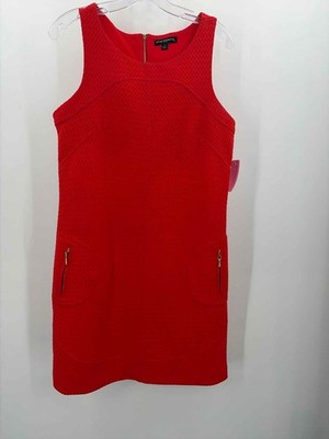 Pre-Owned Sharagano Red Size 4 Knee Length Sleeveless Dress
