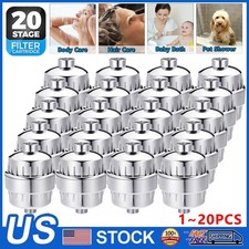 1-20 Pack 20-Stage Shower Head Filter Replace Cartridges for Hard Water Softener