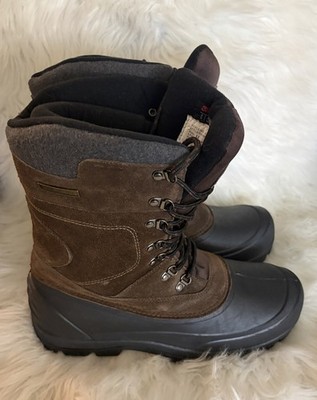 Field&Stream Men 3M Thinsulate WaterResistant  Boots 11 Leather 400g Black/Brown
