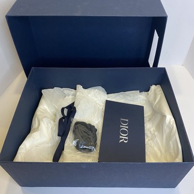 Christian Dior Blue Gift Shoe Box Only Black Laces Tissue Paper