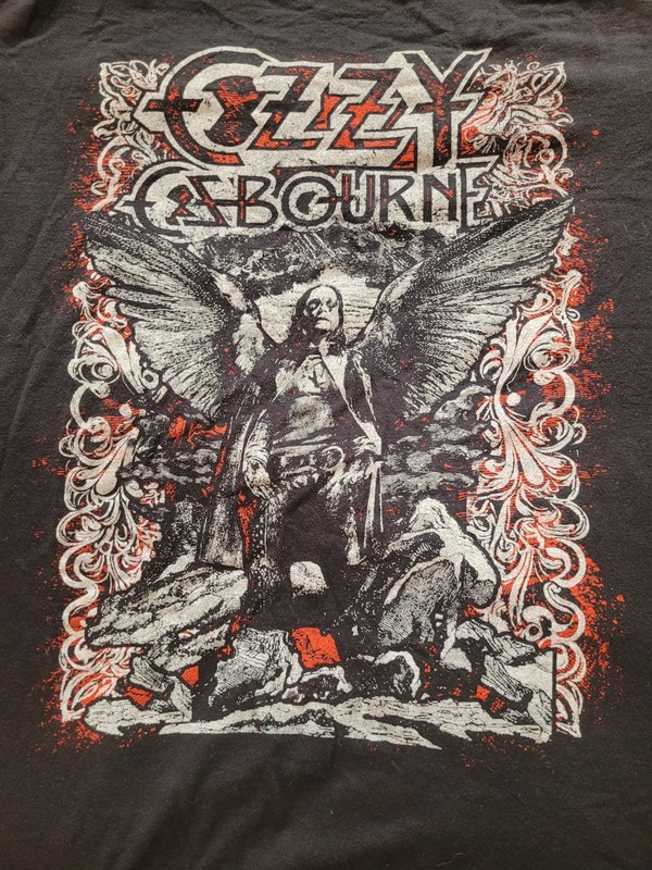 Ozzy Osbourne: Angel Wings T-Shirt/Officially Licensed/Sz LRG HTF Floral Design 