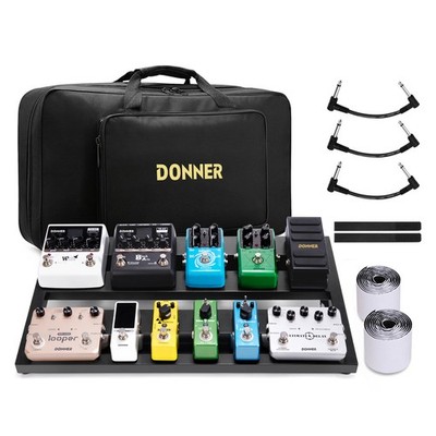   Donner DB-3 Aluminium Pedalboard 20 x 11.4 x 4'' with Bag Pedal Board Case