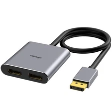 Fairikabe DisplayPort Splitter Adapter 4K60Hz Dual Monitor MST Extend Hub