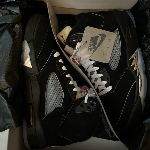 Size 9 - Air Jordan 5 Retro OG Black Metallic Reimagined