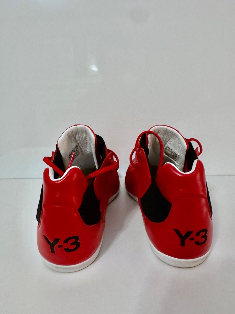 Adidas Y-3 Kazuhiri Red Leather Sneakers Men's Size 8.5 Yohji