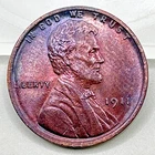 1911 Lincoln Wheat Cent BU++ Rainbow Tone
