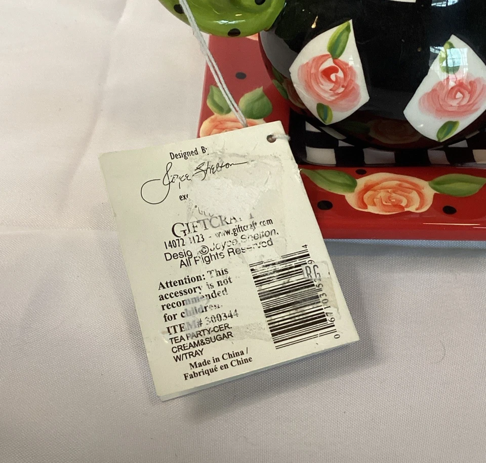 Jarra y azucarero Giftcraft Classics de Joyce Shelton para crema Foto 4 de 4