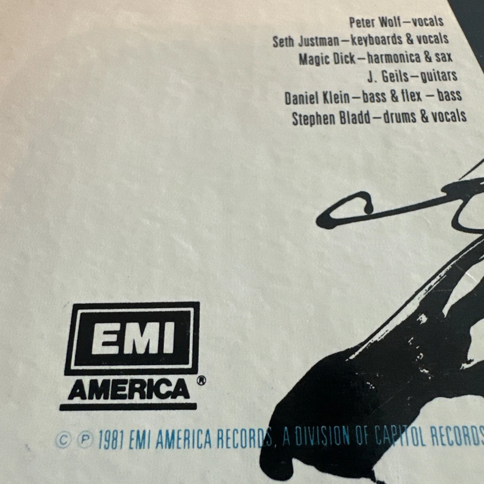 The J. Geils Band - “Freeze-Frame" LP, SOO-17062 1981 US EMI Records Foto 3 de 4