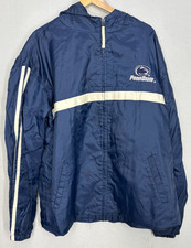 Penn State Nittany Lions Essex Jacket Mens Blue Hooded Windbreaker XL Vintage