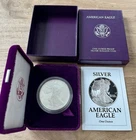 1991 S U.S. MINT AMERICAN EAGLE 1 oz SILVER PROOF $1 DOLLAR COIN Box+COA