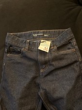 denim co. Boys girls Straight Denim Short Dark Blue 6-7 Years 122 cm Rolled Hem
