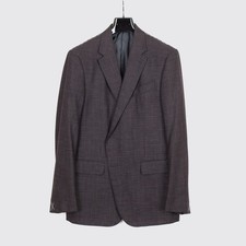 Ermenegildo Zegna Milano Easy Sport Coat Size EU56R Black Red Wool Made in Italy