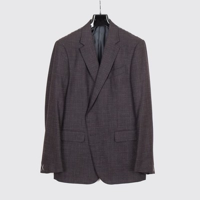 Ermenegildo Zegna Milano Easy Sport Coat Size EU56R Black Red Wool Made in Italy