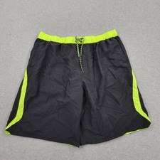 Nike Swim Shorts Mens 2XL Black Logo Graphic Swimwear Trunks