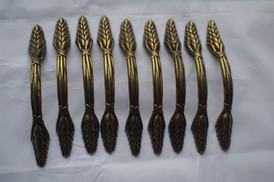 Lot of 9 Vintage Amerock  Drawer Cabinet Handles Pulls Wheat #1334. Farmhouse.