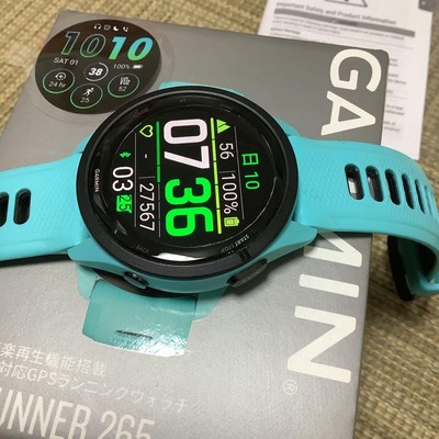 Garmin Forerunner 265 Music Aqua Running Watch Excellent Garmin Forerunner 265 Music Aqua Running Watch Excellent