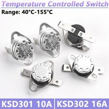 Temperature Controlled Switch KSD301 KSD302 Range 40-155 C NO/NC 250V 10A 16A