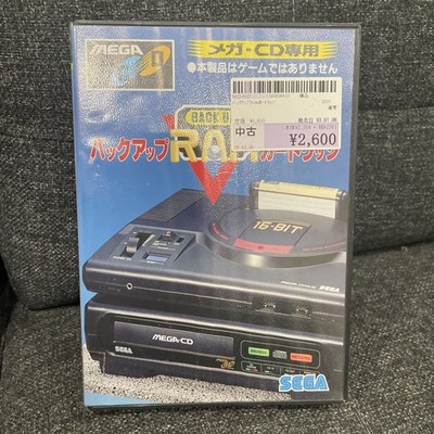 Sega Mega Drive CD Back Up RAM Cartridge w/box manual label  Japan JP Game