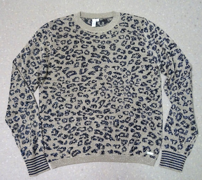 Q/S Damen Strick Pullover Gr.L oder  evt. M langarm mit goldenen Glitzer