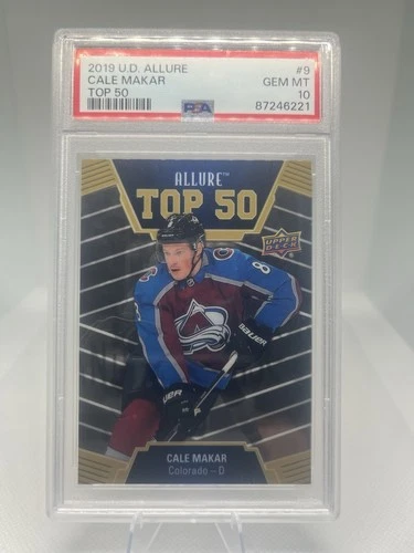 2019 UPPER DECK ALLURE TOP 50 #9 CALE MAKAR PSA 10