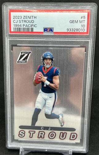 2023 Panini Zenith 1994 Pacific C.J. Stroud #5 PSA 10 Rookie RC Foil Texans NFL