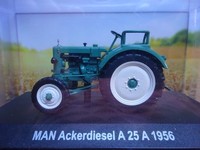 Man Ackerdiesel A 25 A 1956 Traktor Trecker Schlepper GrüN 1/43 *Neu* Ca. 8Cm