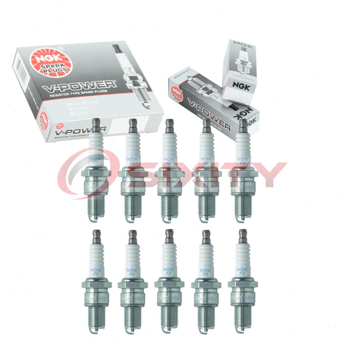10 pc NGK 1471 BR9EYA BLYB V-Power Spark Plugs for RN2C E3.31 818 oe
