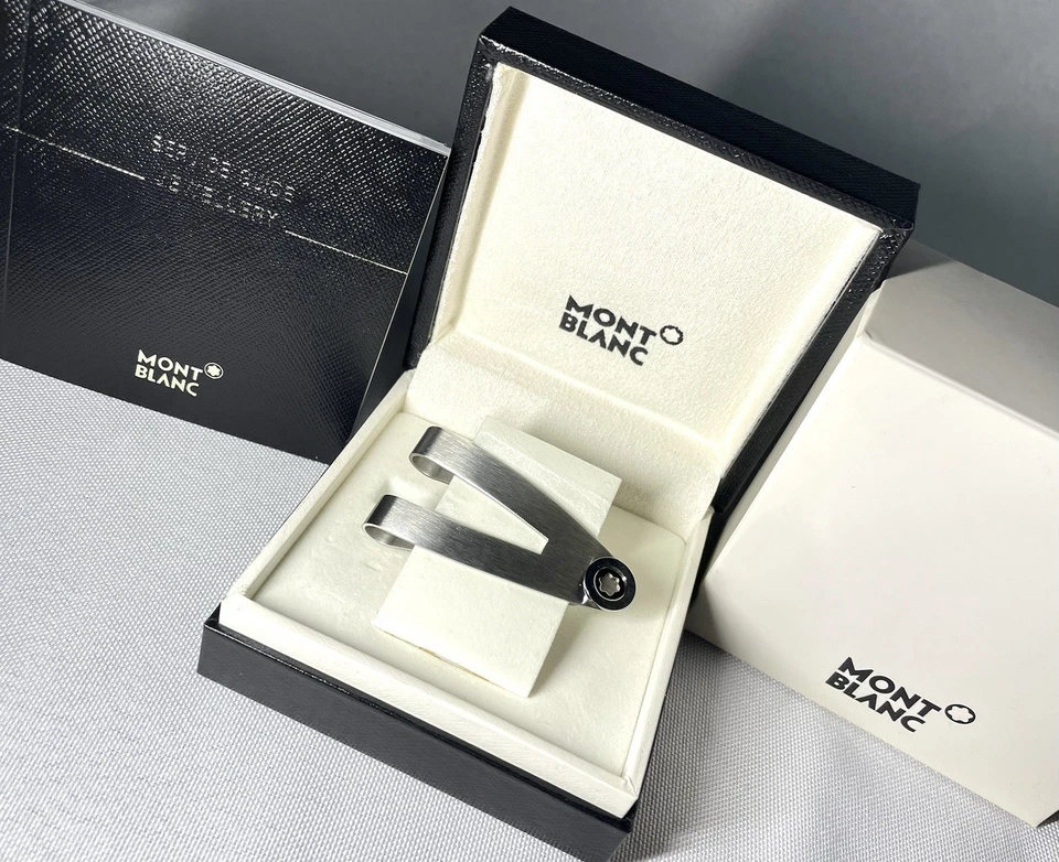 Autentico bellissimo portafoglio Montblanc Meisterstuck Star fermasoldi in... - Immagine 2 di 4