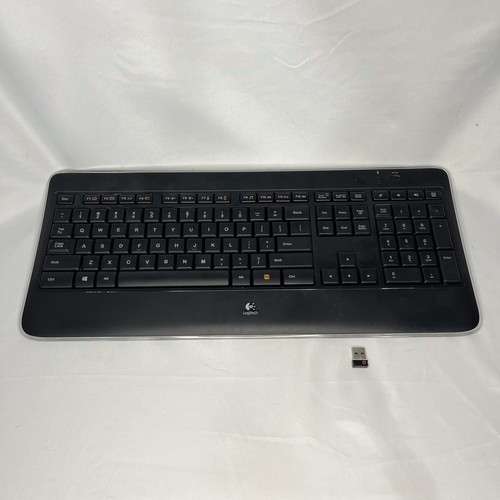 Logitech K800 (Y-R0065) Illuminated Wireless Keyboard - W/ Dongle Fully Tested