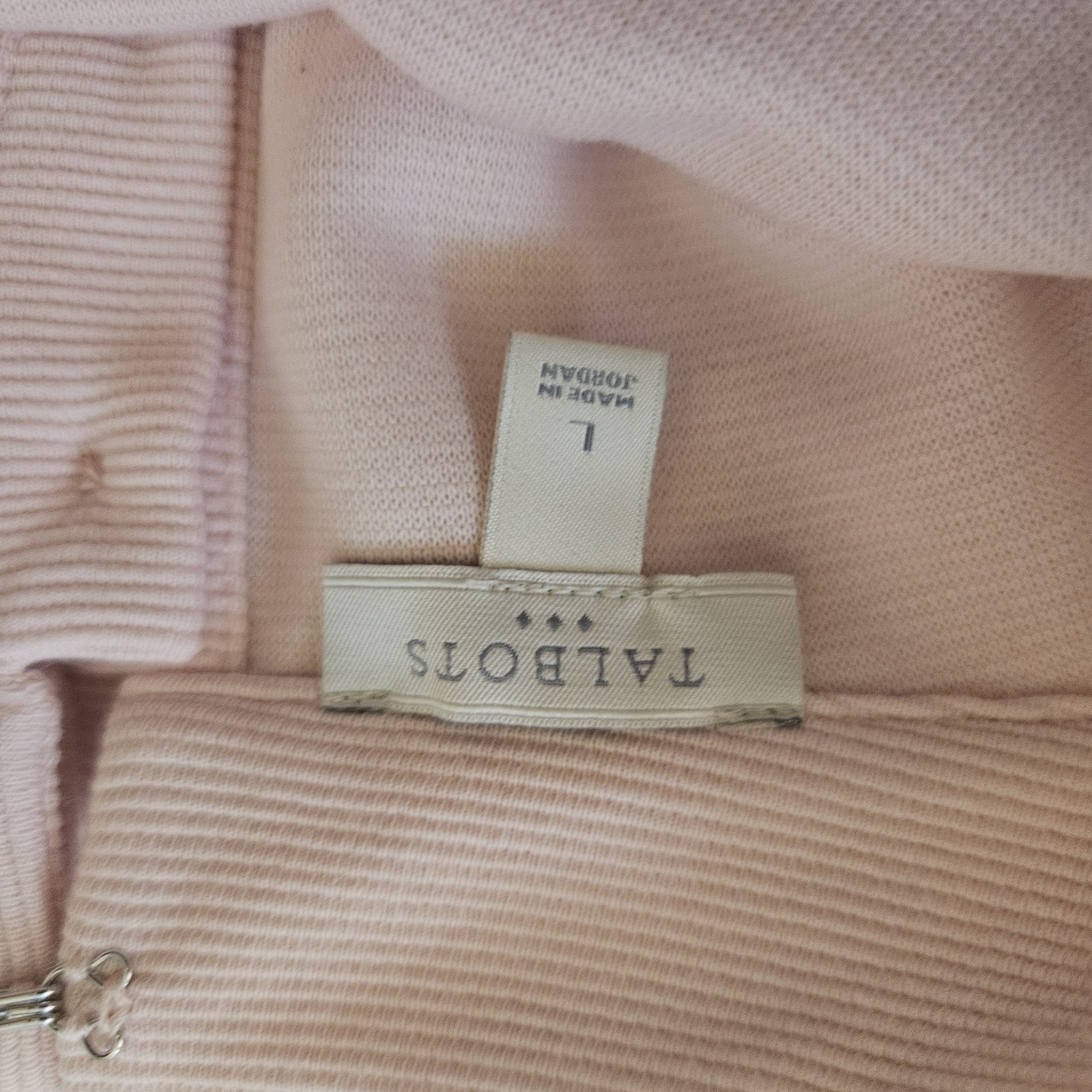 Talbots Light Pink Collared Button Back Knit Blou… - image 8