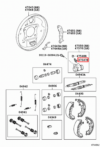 Genuine Yaris NCP11 NCP10 KSP90 KSP130 Rear Drum Brake Cylinder Bleeder Nipple - Picture 14 of 20