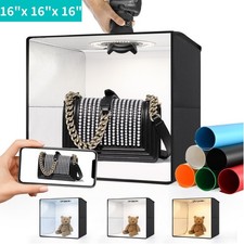 16" LED Photo Studio Light Box Portable Folding Photography Shooting Tent Kit US