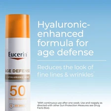 Eucerin Sun Age Defense SPF 50 Face Sunscreen Lotion - 2.5 oz Free Shipping