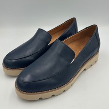 Vionic Kensley Loafer Sz 7 WIDE Navy NIB Napp...