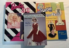 3 Vintage Barbie Books, The First 30 years, Doll Fashion Anthology & Paper Dolls