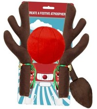 Car Reindeer Antlers with Red Nose  Tail - Christmas Reindeer with Tail
