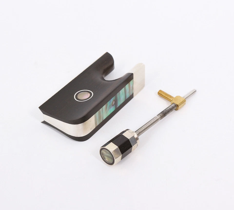 4/4 Cello Bow Frog Sterling Silver Mounted Cello Bow Accessories - Image 2 of 4