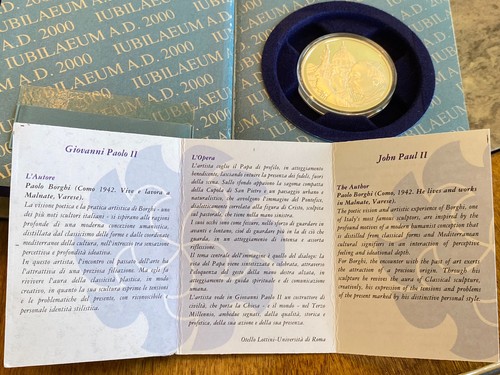 JUBILAEUM AD 2000 Silver Medal LE MONETE-MEDAGLIE COMMEMORATIVE GIUBILEO - Picture 9 of 12