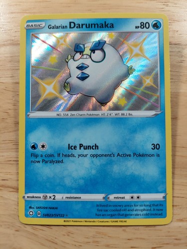 Galarian Darumaka SV023/SV122 Shining Fates NM Holofoil Rare Pokemon Card