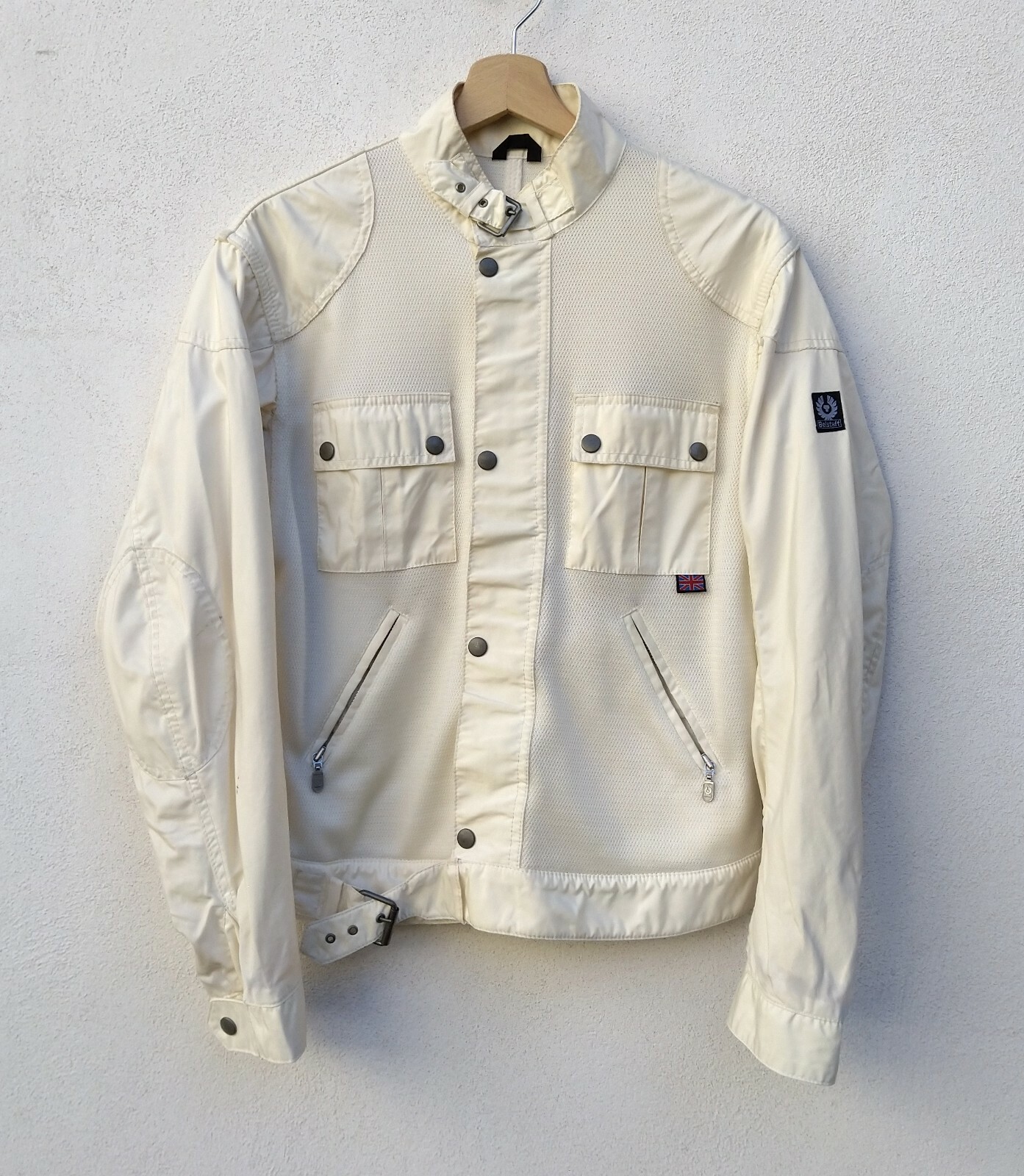 Giacca BELSTAFF Uomo M Giubbotto Moto Giubbino Jacket Bianco