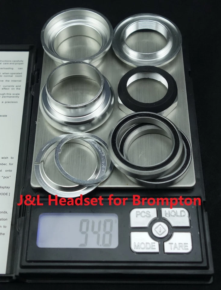 J&L 1 1/8" Ceramics Bearing Threaded 28.6*34MM Headset for Brompton-90g - Image 3 of 4